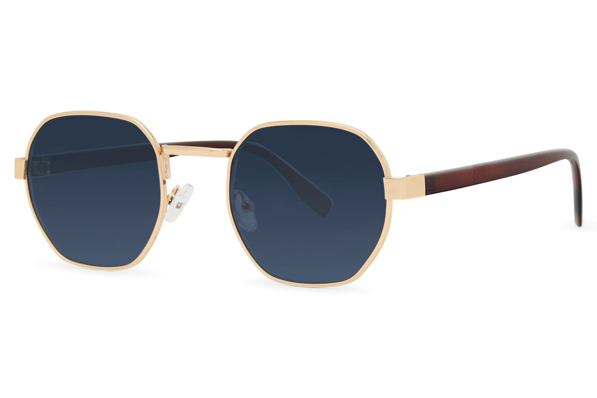 Hivernage Gold Navy Heren Zonnebril – Goudkleurig Montuur met Donkerblauwe Lenzen